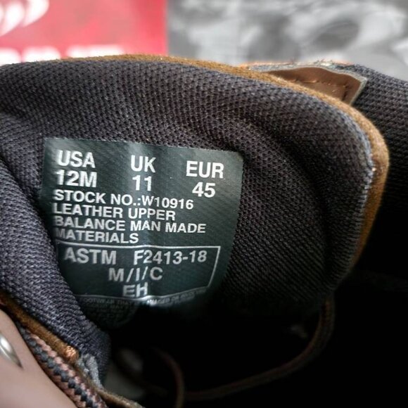 Wolverine Chainhand Ep Work Safety Leather Boots Midcalf Brown Lace Up Men's 12M - Picture 11 of 11